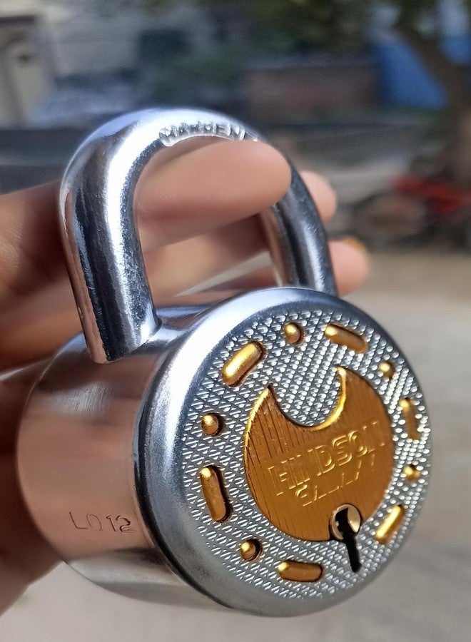 Hindson Galaxy 65mm Brass Round Lock - Steel Double Locking, 8 Lever with 3 Keys for Main Door, Gate, Shop, shutters and Warehouse (Original Picture) - Image 5